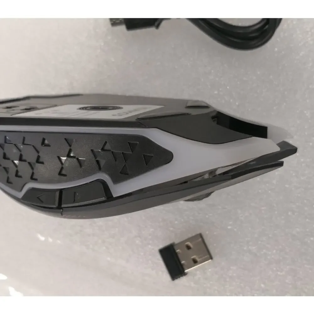 TENMOS Wireless Gaming Mouse Rechargeable LED Optical Mice with USB Receiver